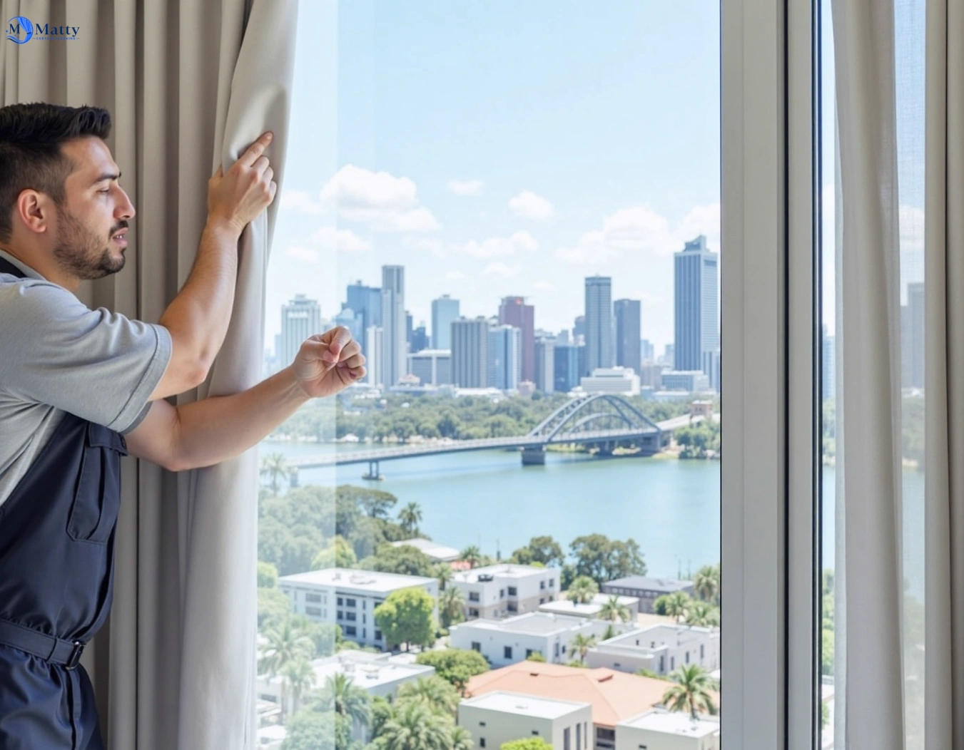 Professional curtain steam cleaning service bardwell-valley-nsw QLD by Matty Curtain Cleaning